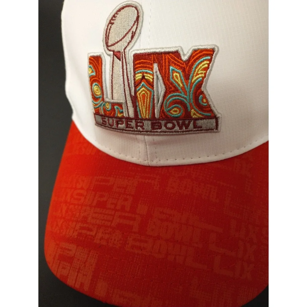 Super Bowl LIX NFL Snapback Cap Hat New Orleans FOX Sports 2025 White Red